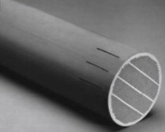 Sintered ceramic and polymer filtration element